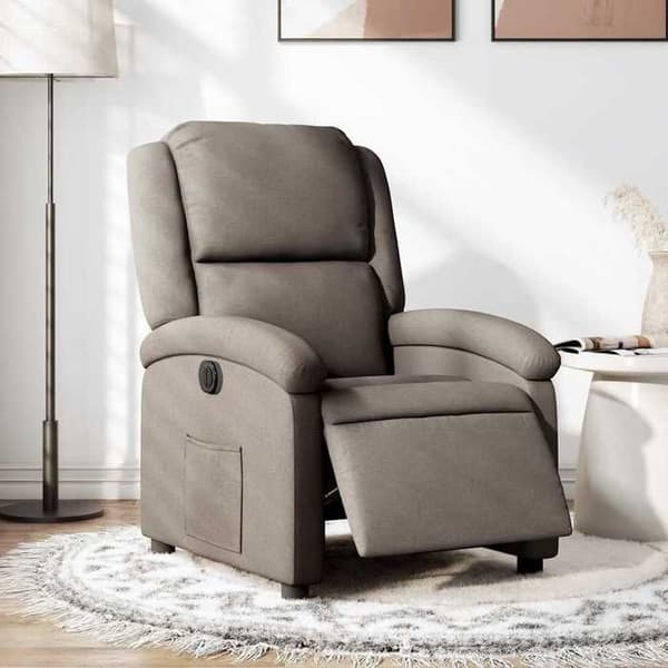 Maison Exclusive - Elektrisk lænestol Taupe Stof