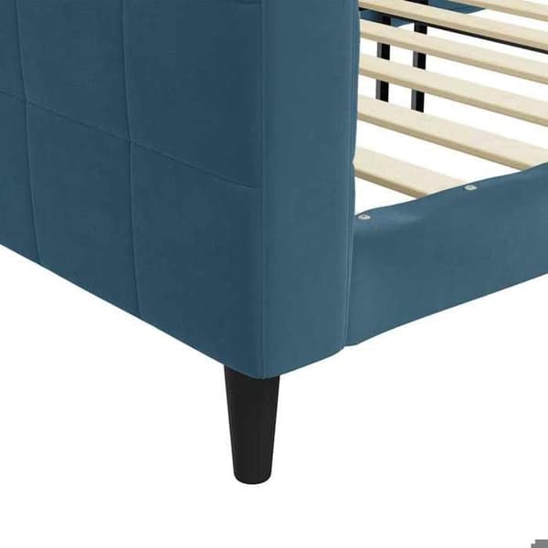 Maison Exclusive - Sängsoffa utan madrass blå 80x200 cm sammet