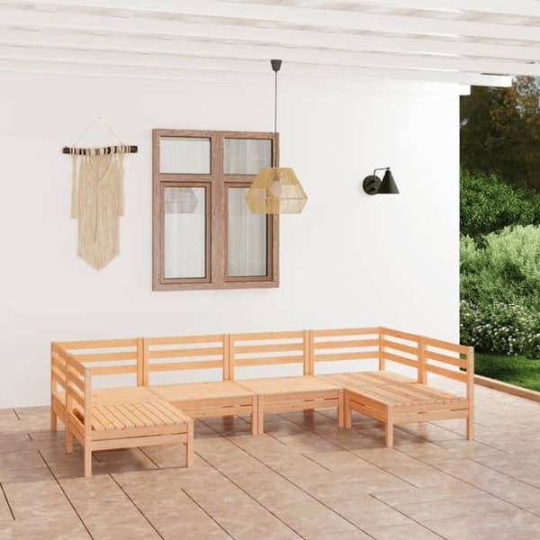 Maison Exclusive - 6 osan puutarhakalustesarja massiivipuusta
