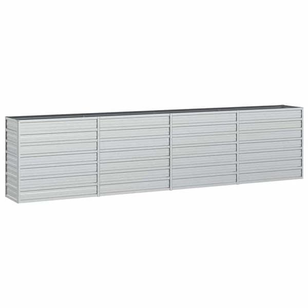 Maison Exclusive - Upphöjd trädgårdssäng 320x40x77 cm Galvaniserat stål Silverfärgad