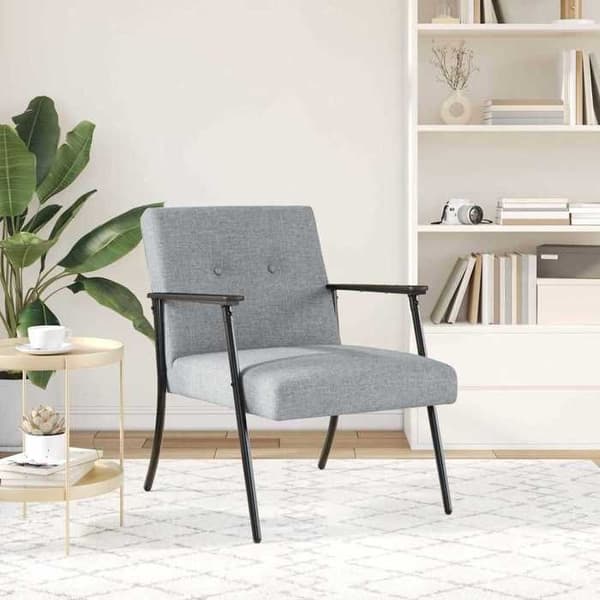 Maison Exclusive - vaaleanharmaa kangas nojatuoli