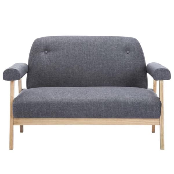 Maison Exclusive - 2-personers sofa i mørkegrå stof mörkgrå