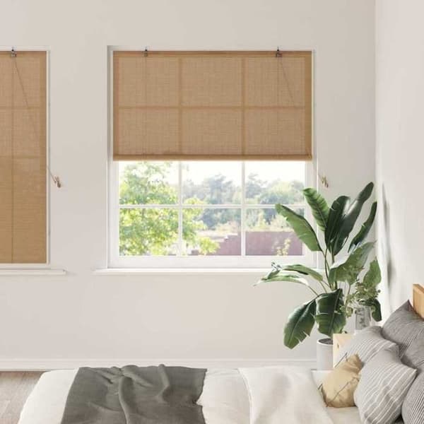 Maison Exclusive - Rullgardin Brun 150 x 160 cm Bambus