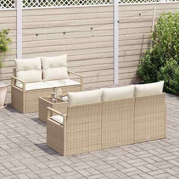 Maison Exclusive - 6-delt havemøbel sæt 5-sæders sofa