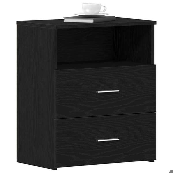 Maison Exclusive - Natbord Sort eg 50 x 32 x 60cm Ingeniørtræ