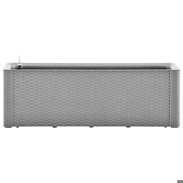 Maison Exclusive - Upphöjd trädgårdssäng med bevattningssystem Grå 100x43x33cm Grå