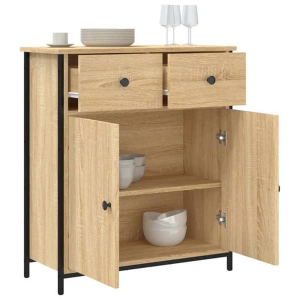 Maison Exclusive - Buffé ek sonoma 70x30x80 cm ingenjörsträ