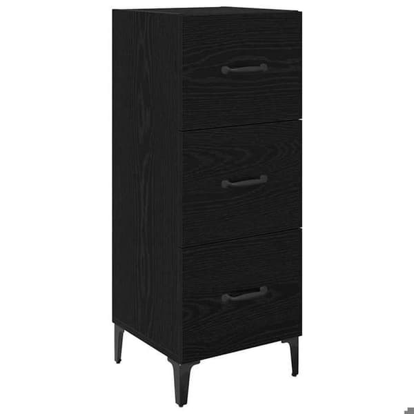 Maison Exclusive - Buffet Sort eg 34,5 x 34 x 90 cm Ingeniørtræ