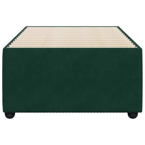 Maison Exclusive - Sängram utan madrass mörkgrön 100x200 cm sammet