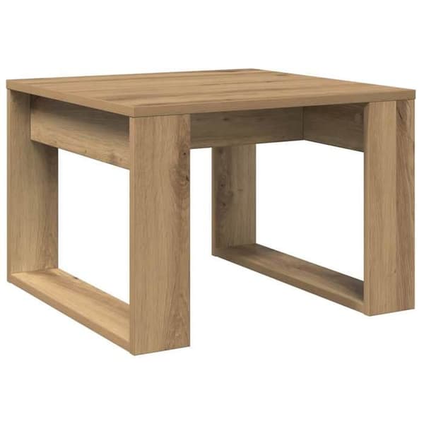 Maison Exclusive - Sidebord i håndlavet egetræ 50x50x35 cm ingeniørtræ
