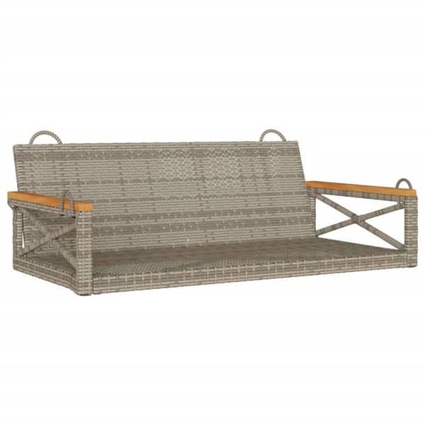 Maison Exclusive - Grå hängsoffa 109x62x40 cm flätad resin
