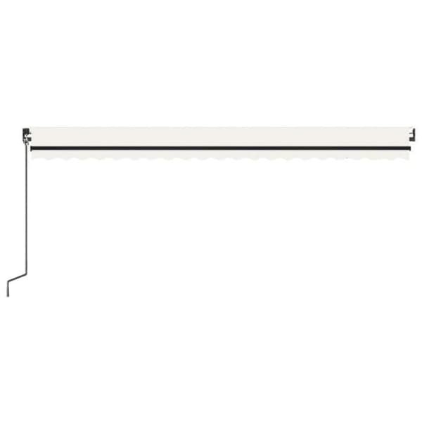 Maison Exclusive - Automatisk markis med vindsensor och LED 500x300 cm Kräm Grädde