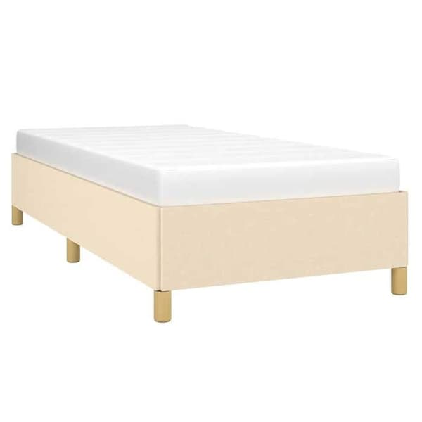 Sengestel - EKSKLUSIV HUS - 90x190 cm - Creme - Polyesterstof - Lamelseng Grädde