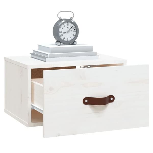 Maison Exclusive - Väggmonterad sängbord Vit 40x29,5x22 cm Vit