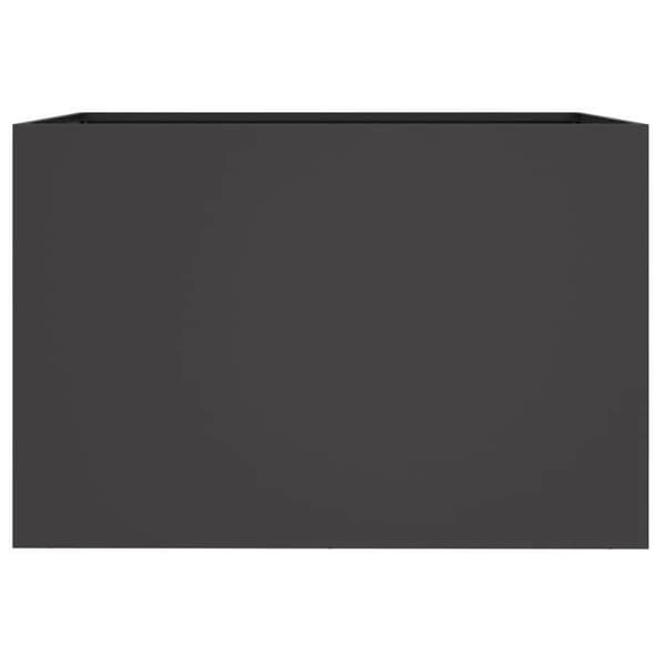 Jardinière - MAISON EXCLUSIVE - 62x47x46 cm - Koldvalset stål - Sort - Rektangulær Svart