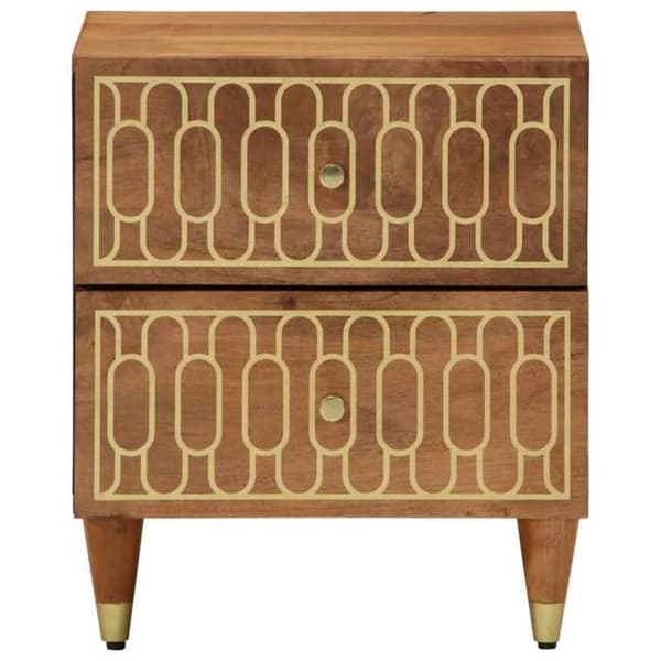 Maison Exclusive - Natborde 2 stk 40x33x46 cm Solid mango træ Färgvariationer (slumptäckning)