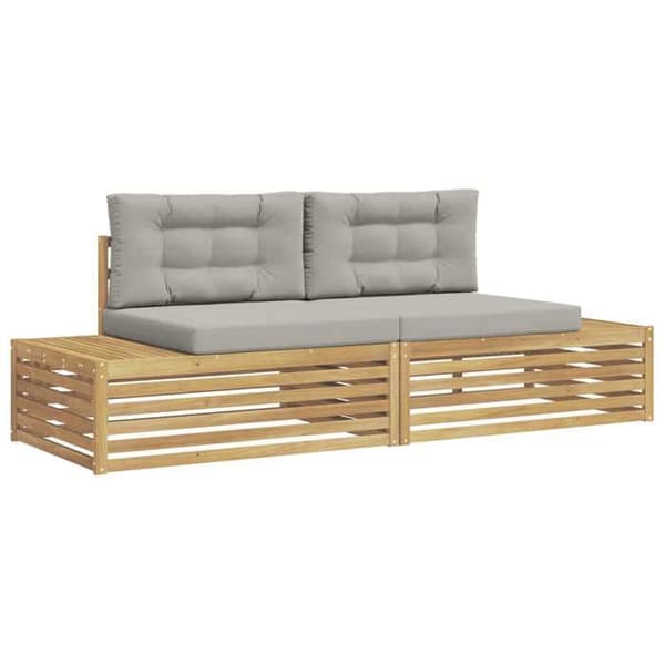 Maison Exclusive - 2-delat utomhus soffset i polyester vit