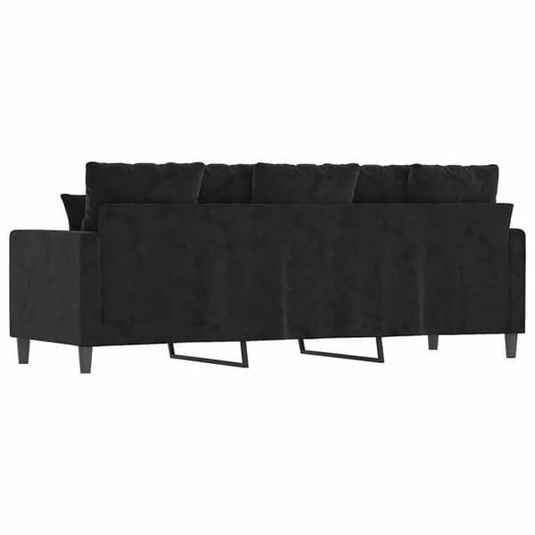 Maison Exclusive - 3-paikkainen sohva musta 180 cm sametti