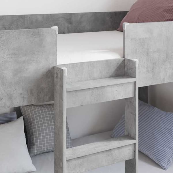 Maison Exclusive - Bunk säng för barn Grå betong 80 x 200 cm