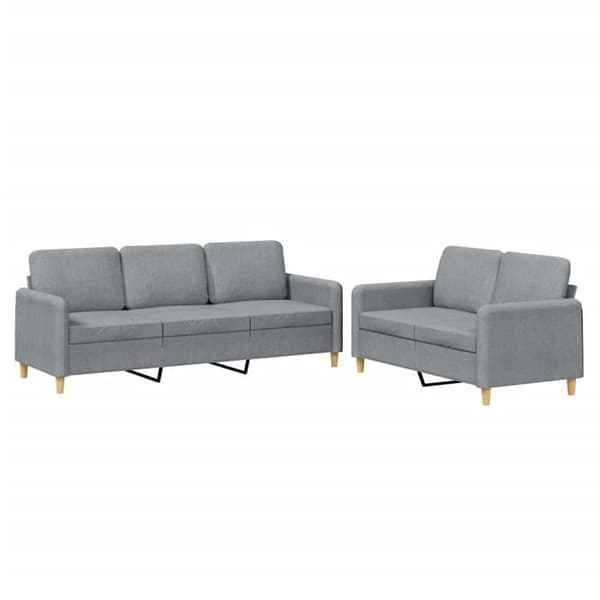 Maison Exclusive - Sæt af 2 sofaer med puder Lys grå Stof