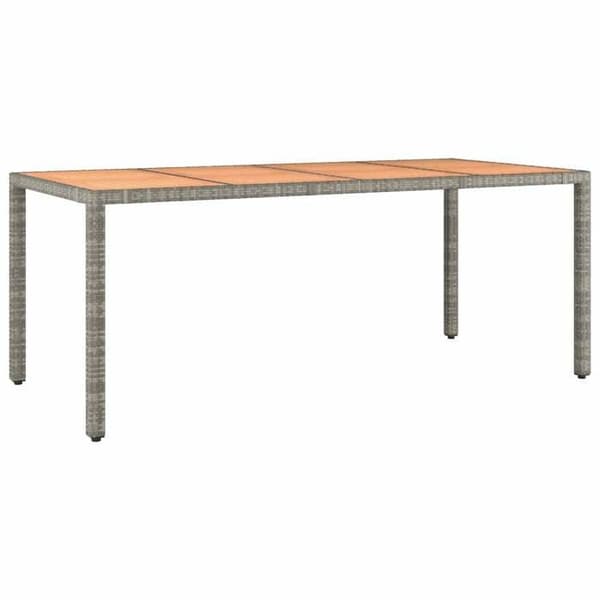 Maison Exclusive - 9 stk. havebistro sæt med grå puder i poly rattan Grå (kuddar)
