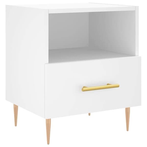 Maison Exclusive - Sängbord 2 st vit 40x35x47,5 cm ingenjörsträ Vit