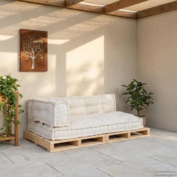 Tyynynpala - MAISON EXCLUSIVE - 3 kpl - Kermainen - 120 x 80 x 34 cm - Vaahdotäyte Grädde