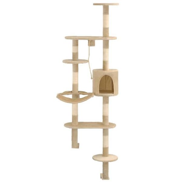 Maison Exclusive - Kattträd med sisal klösträ för väggmontering 194 cm Beige beige