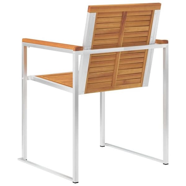 Havestole - EKSKLUSIVT HUS - Sæt af 8 - Massivt akacietræ - Rustfrit stålstruktur - Rustbestandige Ej specificerat