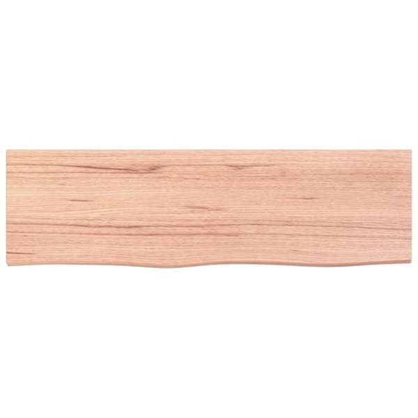 Maison Exclusive - Væghylde lys brun 100x30x2cm massiv egetræ behandlet