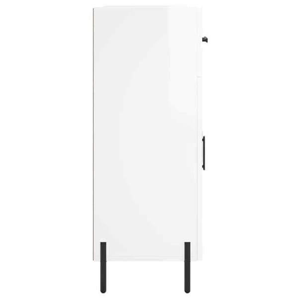 Maison Exclusive - Hvid glans buffet 69,5x34x90 cm Ingeniørtræ Vit