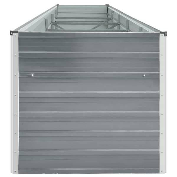Maison Exclusive - Hævet havebed i galvaniseret stål 400x80x77 cm Grå Grå