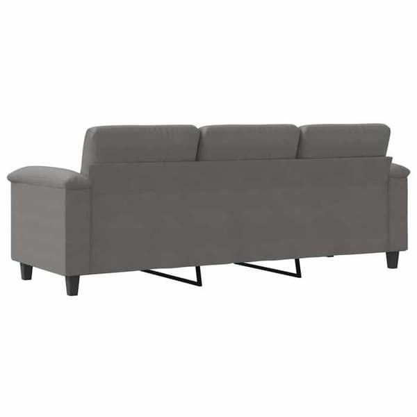 Maison Exclusive - Soffa 3-sits Grå mörk 180 cm Mikrofiber