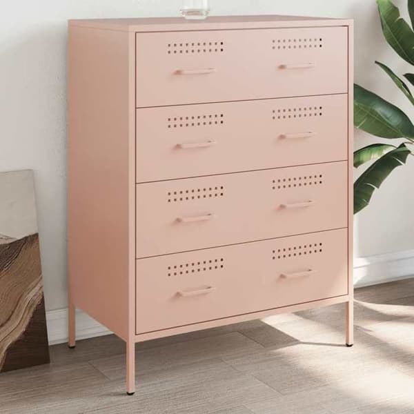 Maison Exclusive - Buffet rosa 68x39x89 cm stål