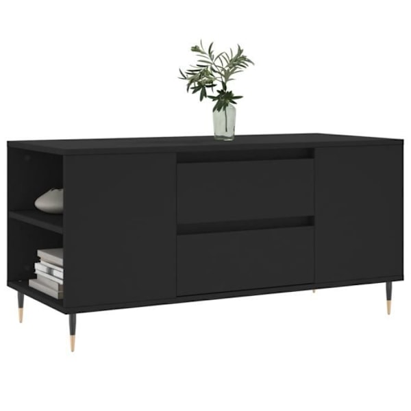 Svart soffbord - Hem - 102x44,5x50 cm - Konstruerat trä - Modernt - Design Svart