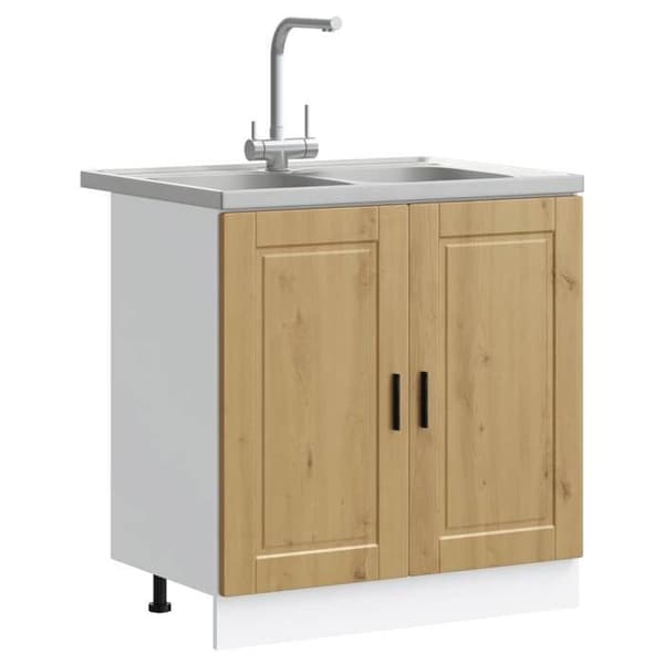 Maison Exclusive - Porto 2-delt underskabs møbel Brun 80 x 46 x 81,5 cm brun