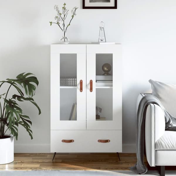 Maison Exclusive - Buffé hög vit 69,5x31x115 cm ingenjörsträ