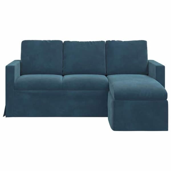 Soffa - EXKLUSIVT HEM - 178 x 134 x 80 cm - Blå - Sammet - Robust metallram Blå