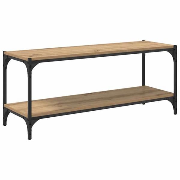 TV-möbel - EXKLUSIV HEM - 100x33x41 cm - Ingenjörsträ & järn - 2 nivåer - Rustik stil Ej specificerat