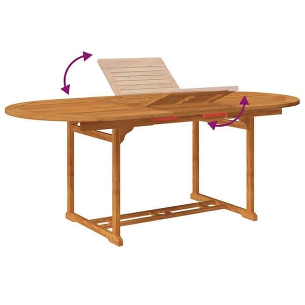 Maison Exclusive - Udendørs spisebordssæt 7 dele Solid akacietræ 150-200 cm