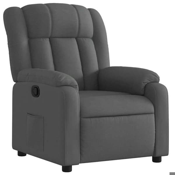 Maison Exclusive - Grått tyg reclinerfåtölj