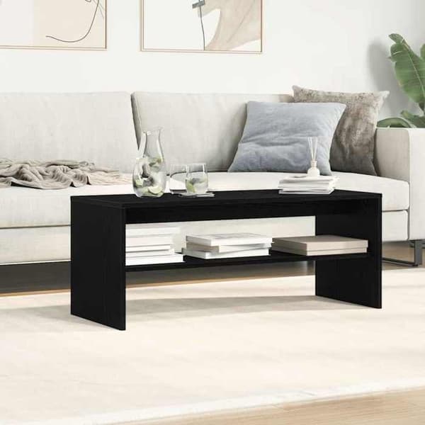Maison Exclusive - TV-møbel i sort egetræ 100x40x40 cm i ingeniørtræ