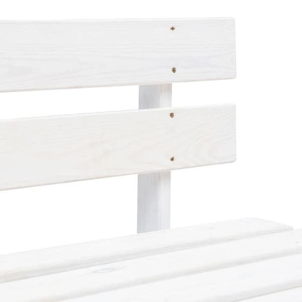 Maison Exclusive - Central soffa trädgårdspalett Vit Tryckimpregnerad furu Vit