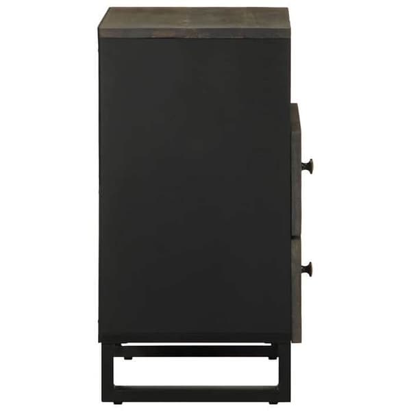 Maison Exclusive - Sort natbord 50x33x62 cm i solid mangotræ Svart