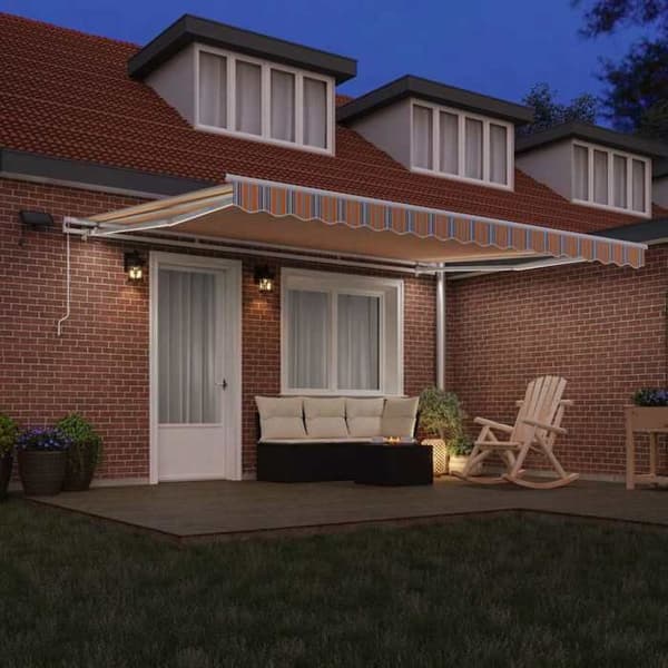Maison Exclusive - Fällbart Markis Multicolor 450 × 350 cm Tyg och Aluminium