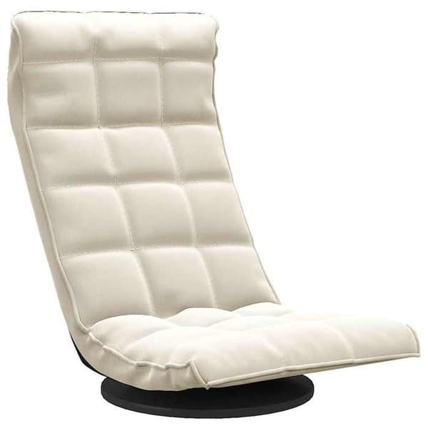 Maison Exclusive - Drejelig gulvstol Creme Velour Grädde