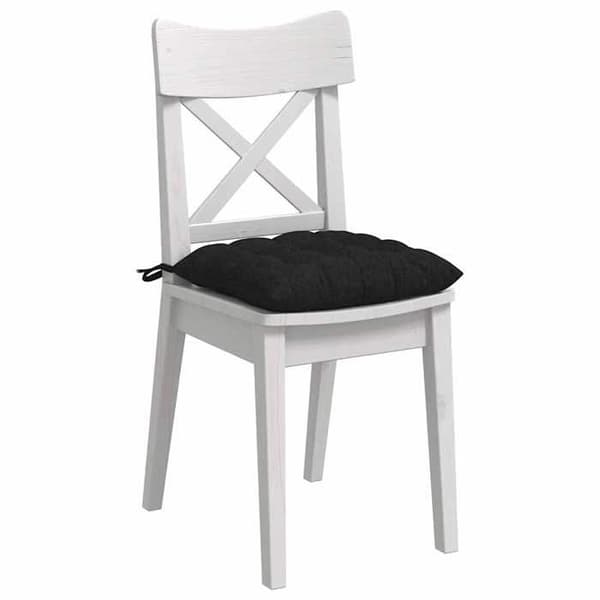 Sædehynder - EKSKLUSIV HUS - 4 stk. - 40 x 40 x 6 cm - Sort - Polyesterfyld Svart