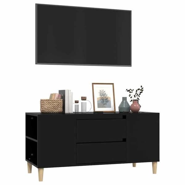 Maison Exclusive - TV-møbel Sort 102x44,5x50 cm Ingeniørtræ
