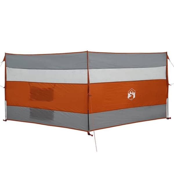 Maison Exclusive - Grå och orange campingvindskydd 340x130 cm vattentät