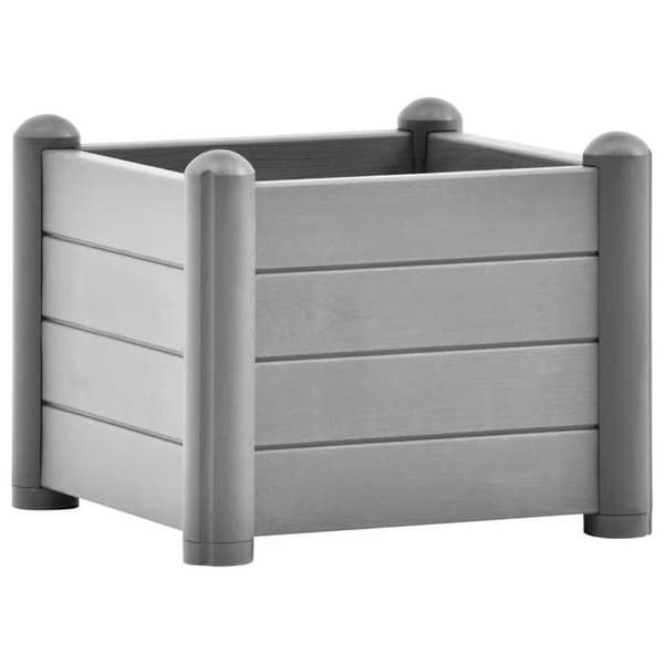 Maison Exclusive - Nostettu puutarhavuode PP Harmaa kivi 43x43x35 cm